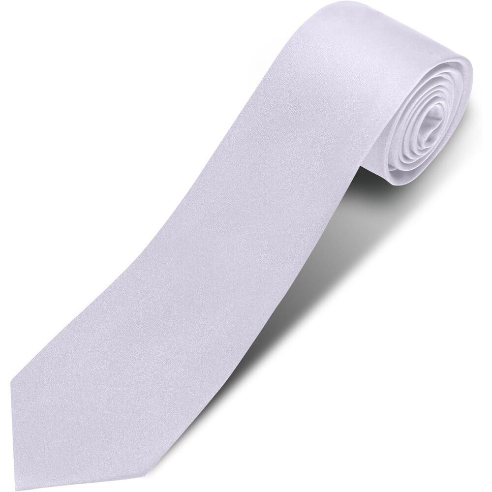 Men's Grey Solid Pure Color 3.15" (8cm) Necktie Plain Formal Business Ties